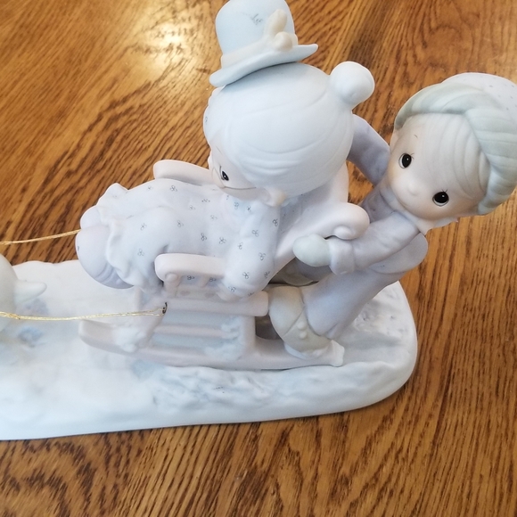 Precious Moments 1987 Oh What Fun It Is To Ride ceramic figurines - Picture 1 of 9